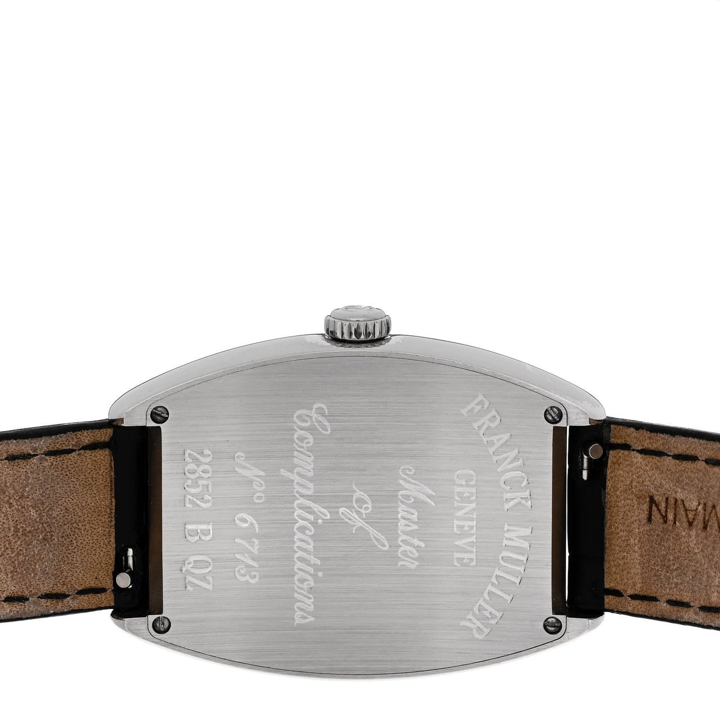 Stainless Steel Alligator Diamond Bezel Mother of Pearl 31mm Cintree Curvex Quartz Watch 2852BQZ