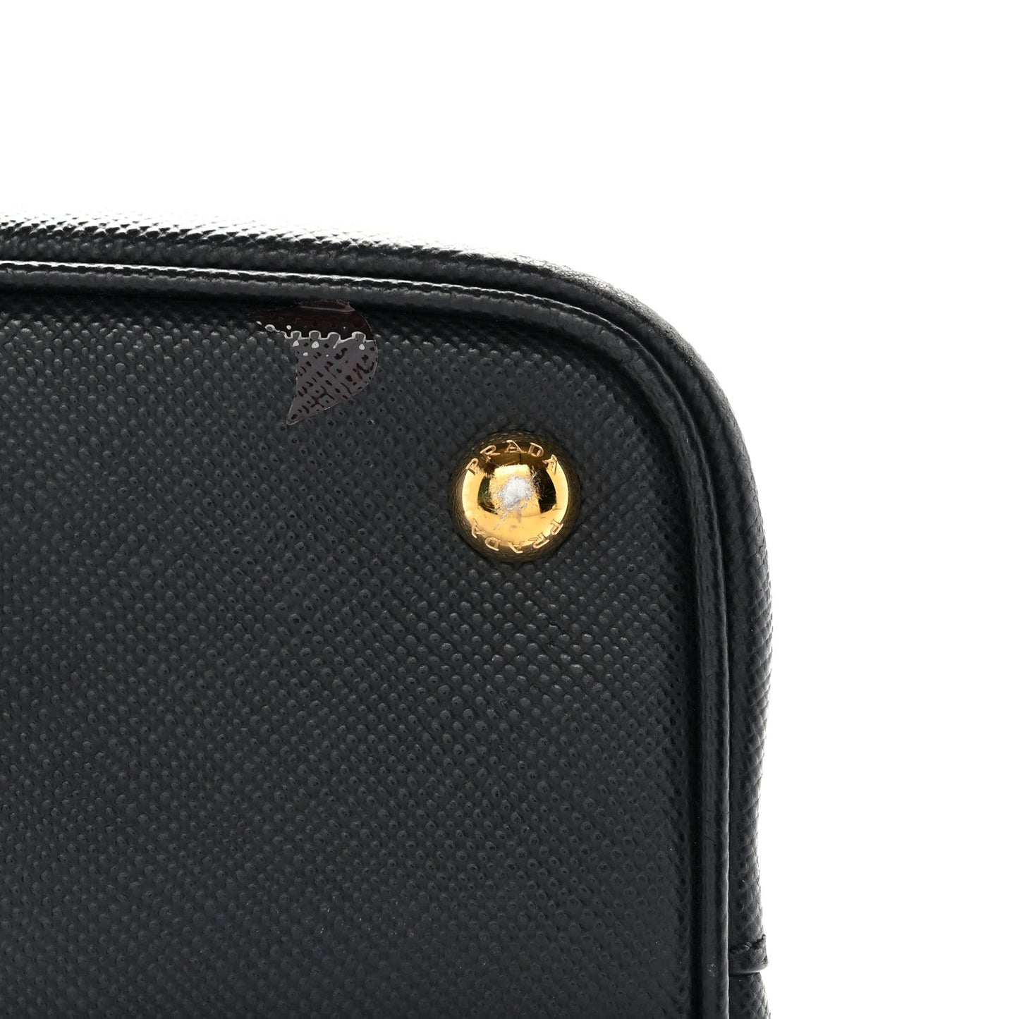 Saffiano Cuir Small Double Bag Black Fuoco