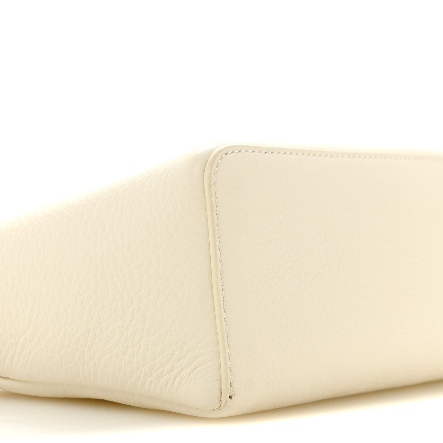 Grained Calfskin L19 Extra Pocket Pouch Whisper White