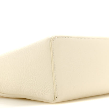 Grained Calfskin L19 Extra Pocket Pouch Whisper White