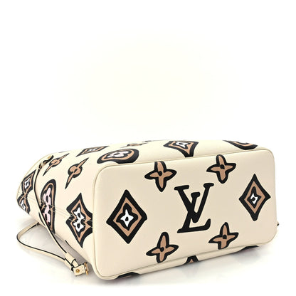Monogram Giant Wild at Heart Neverfull MM  Creme