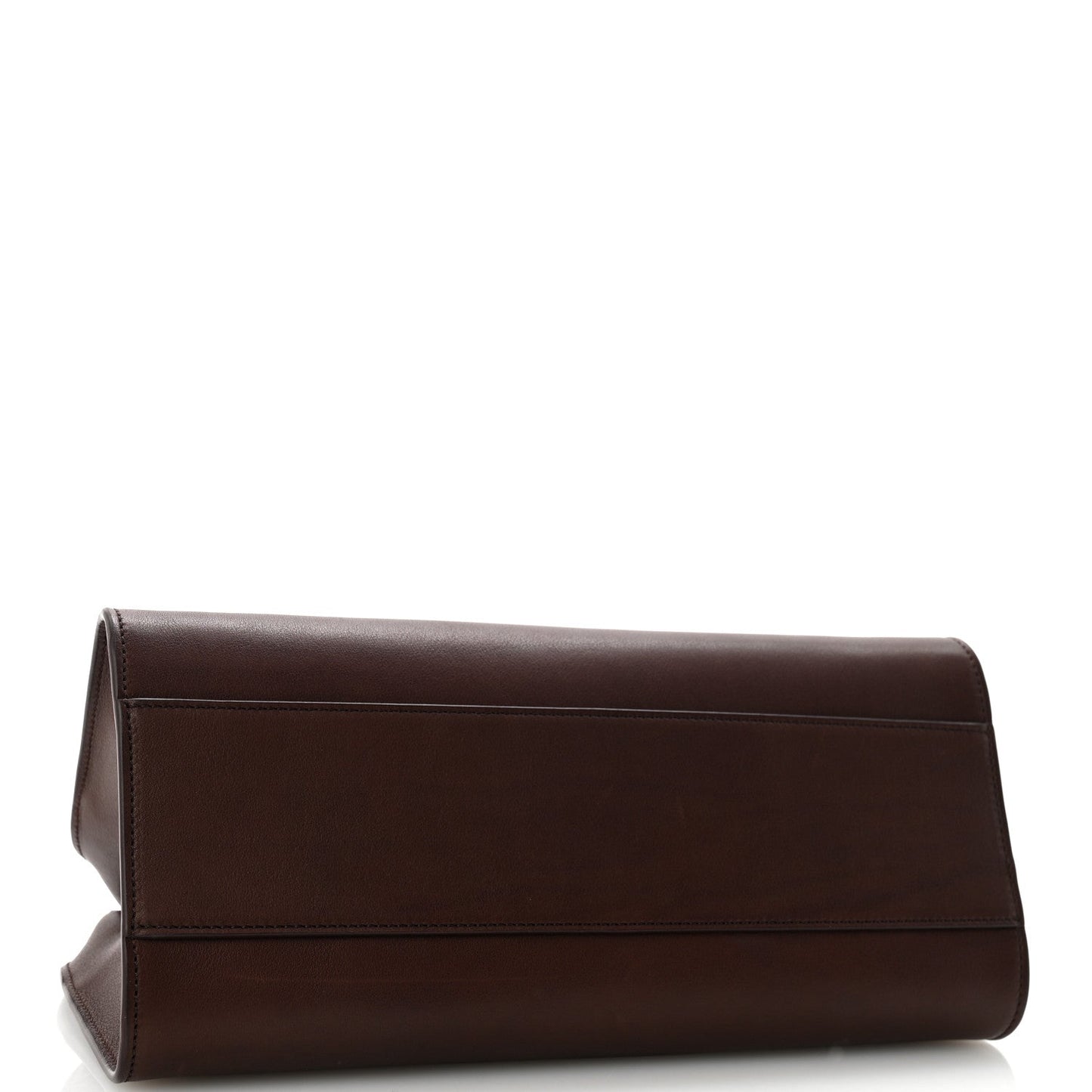 Polished Saddle Calfskin Peggy Clutch Burgundy