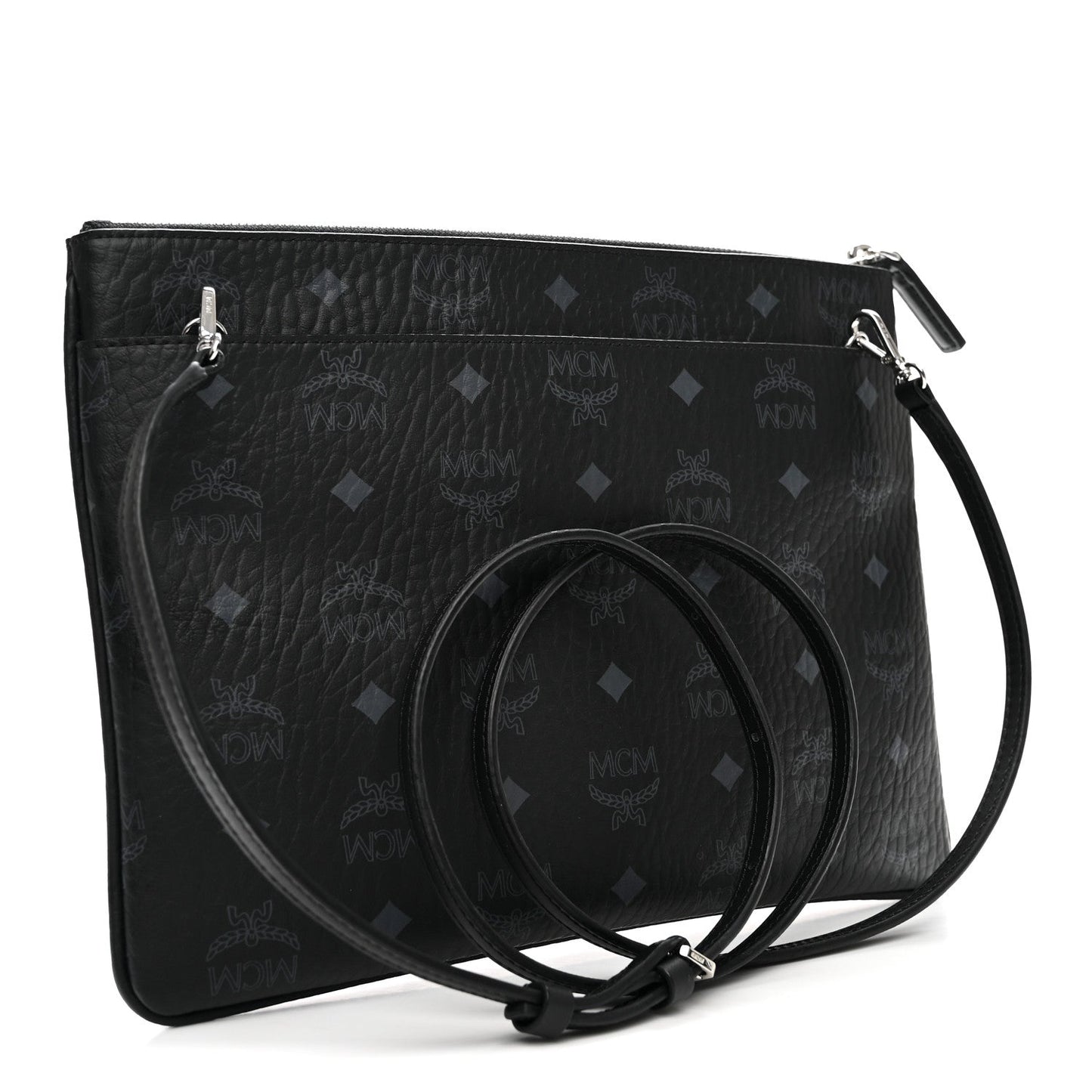 Visetos Medium Crossbody Pouch Black