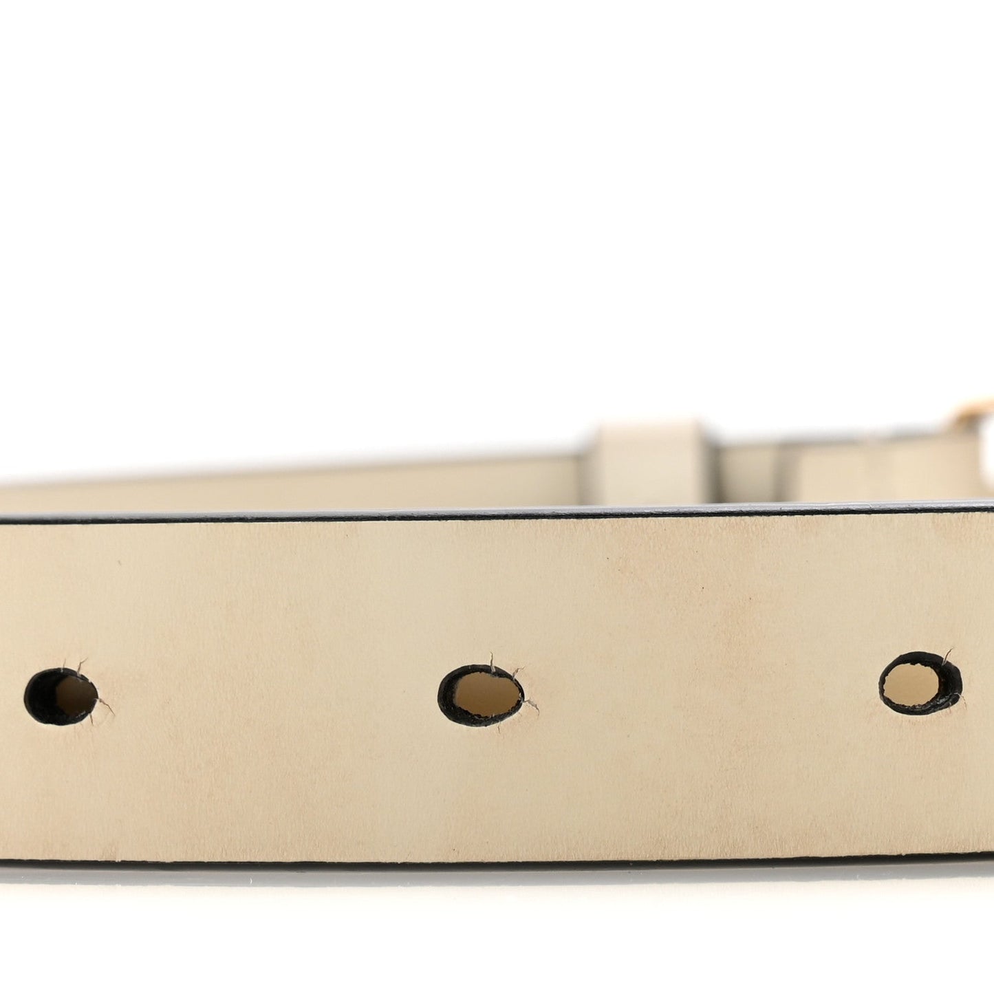Calfskin Saddle Belt 80 32 White