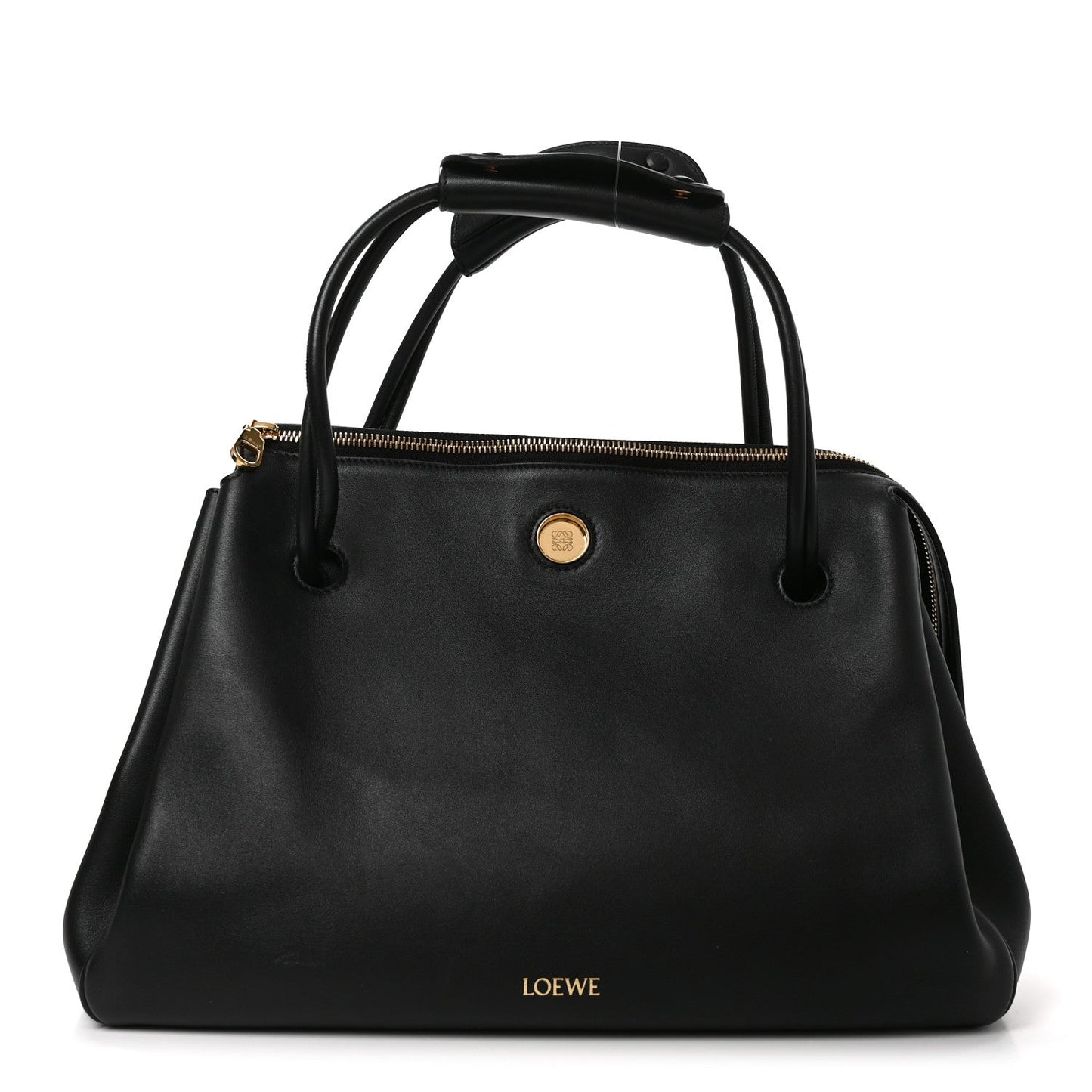 Supple Calfskin Medium Madrid Bag Black