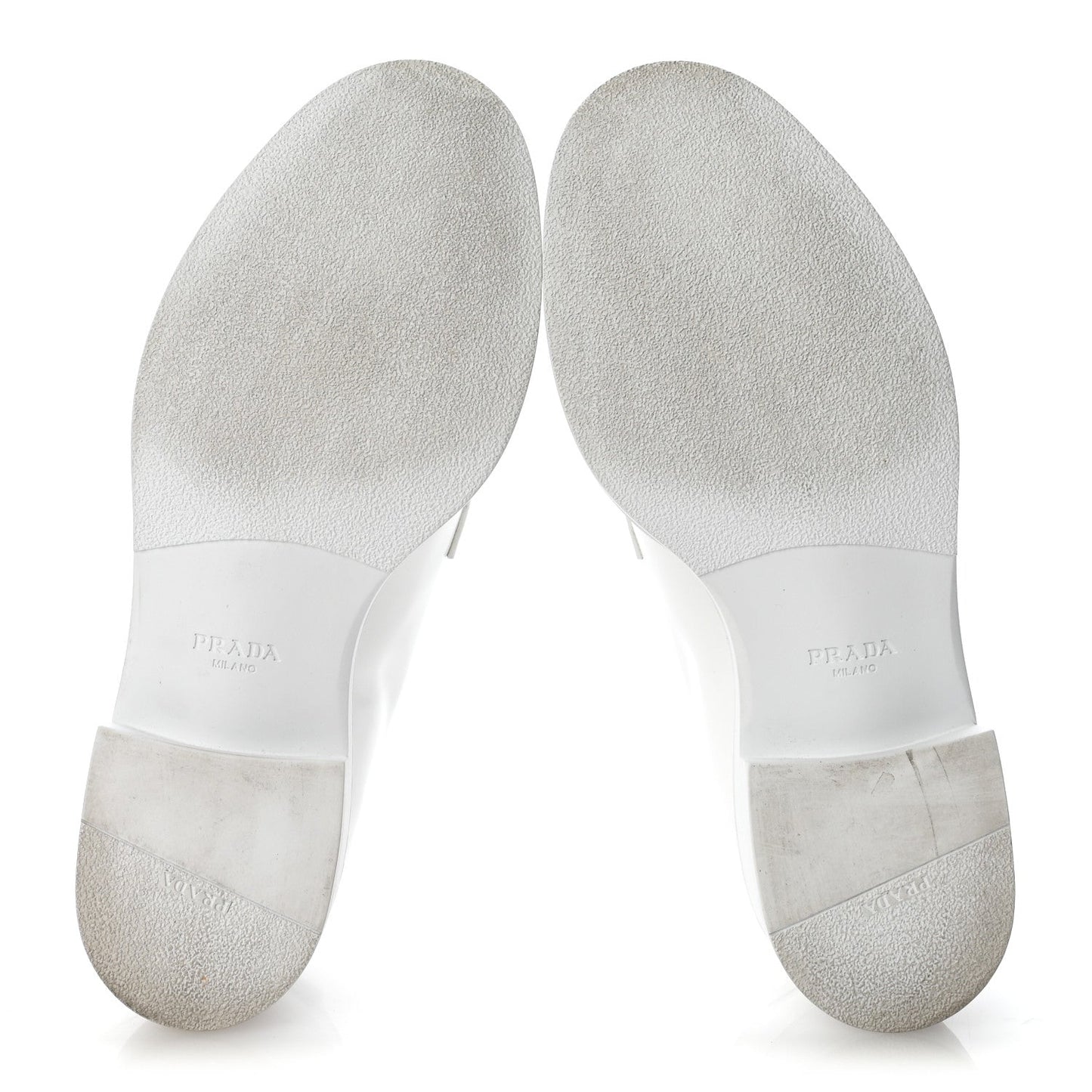 Spazzolato Calzature Donna Triangle Logo 50mm Derby Loafers 38.5 White 38.5 White