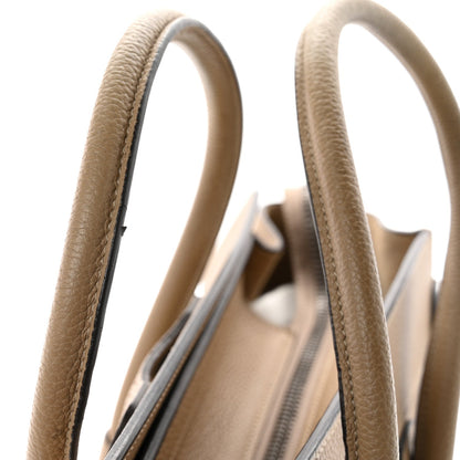 Drummed Calfskin Micro Luggage Dune