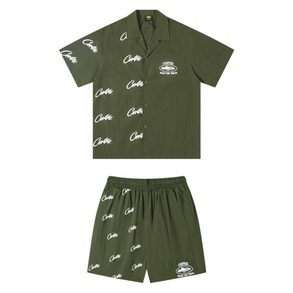 Completo corto Alcatraz verde militare