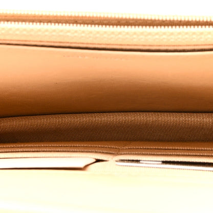 Lambskin Quilted Wallet On Chain WOC Beige