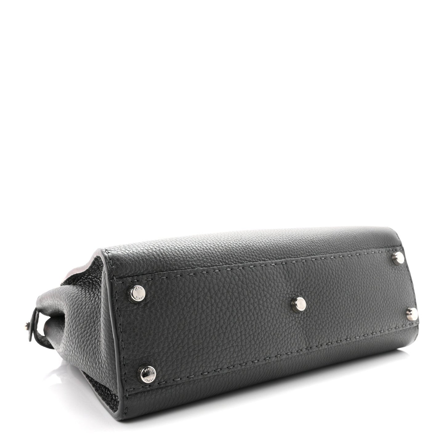 Cuoio Romano Selleria Bi-Color Medium Peekaboo Iconic Satchel Asfalto Latte