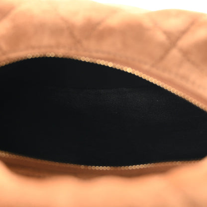 Suede Quilted Icarino Bag Caramel Cognac