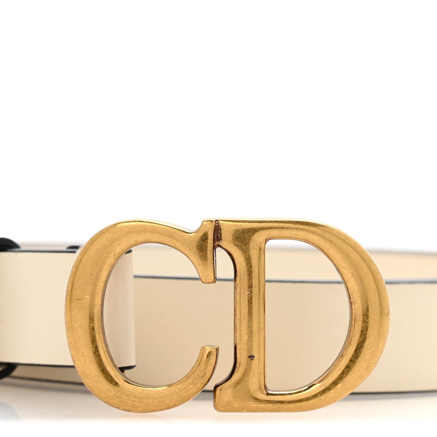 Calfskin Saddle Belt 80 32 White