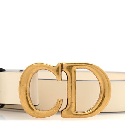 Calfskin Saddle Belt 80 32 White