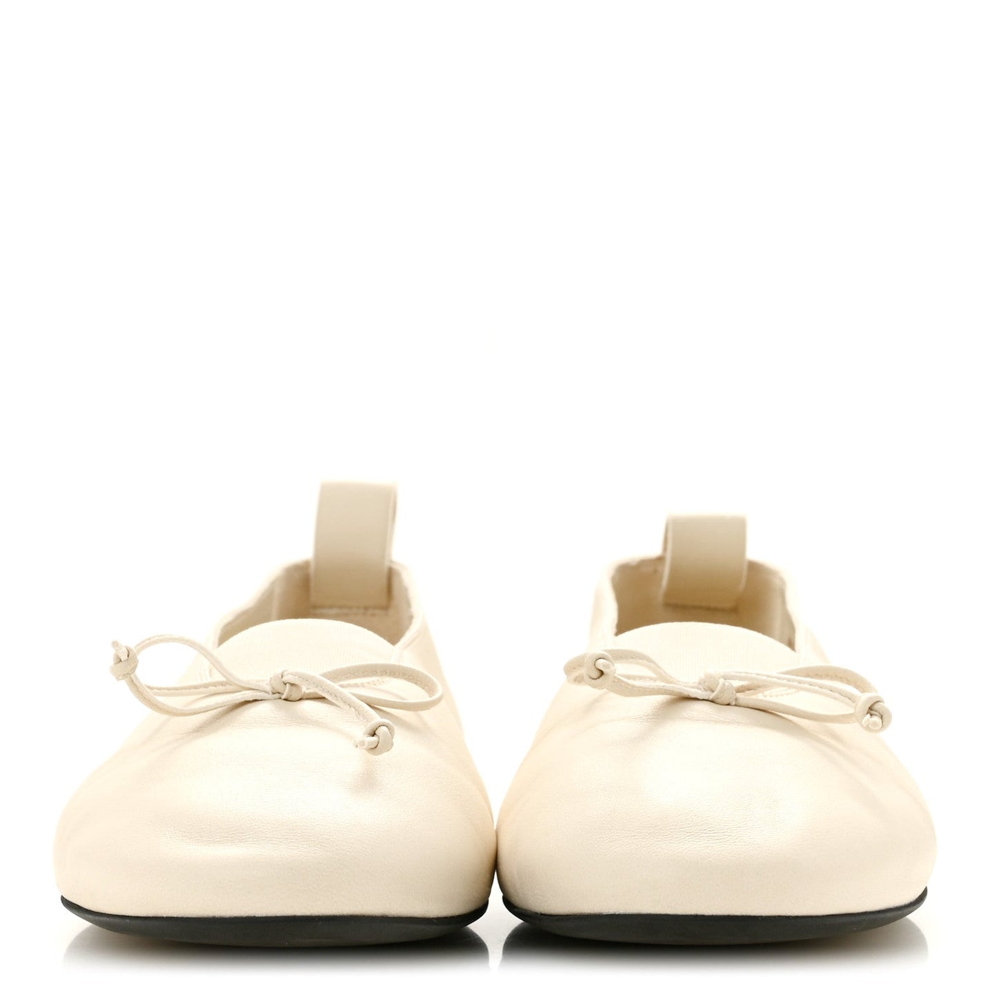 Nappa Womens Elan Bow Ballerina Flats 36 Avorio