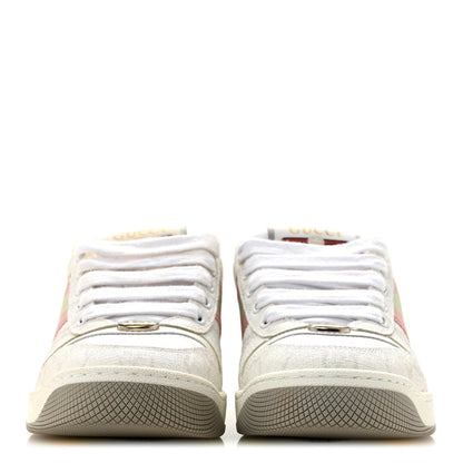 GG Monogram Web Screener Sneakers 35.5 White Grey Pink