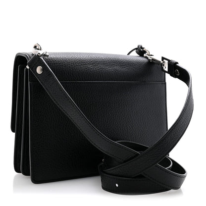 Calfskin Medium Monogram Sunset Satchel Black