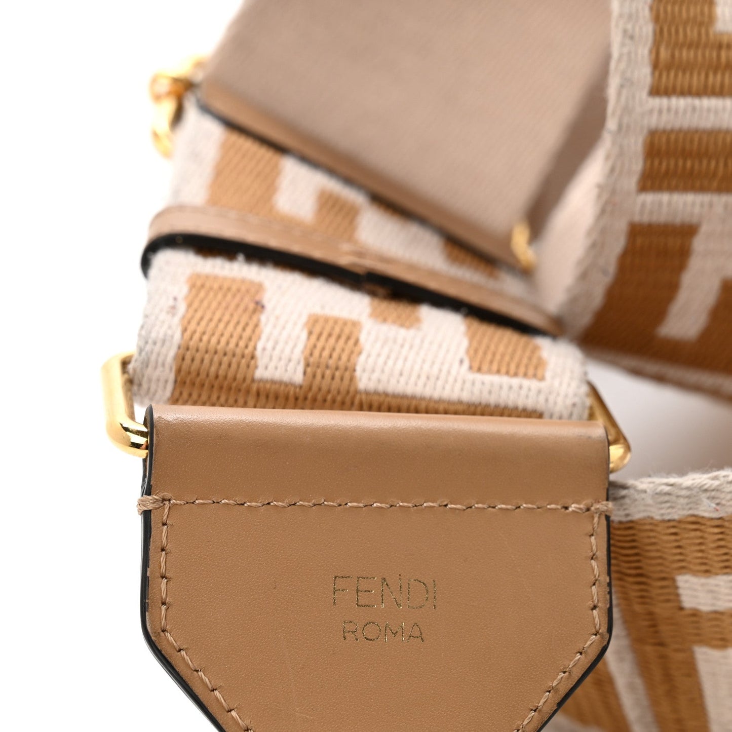 Ribbon Vitello King FF 1974 Adjustable Strap You Poudre Cuoio Miele Scuro