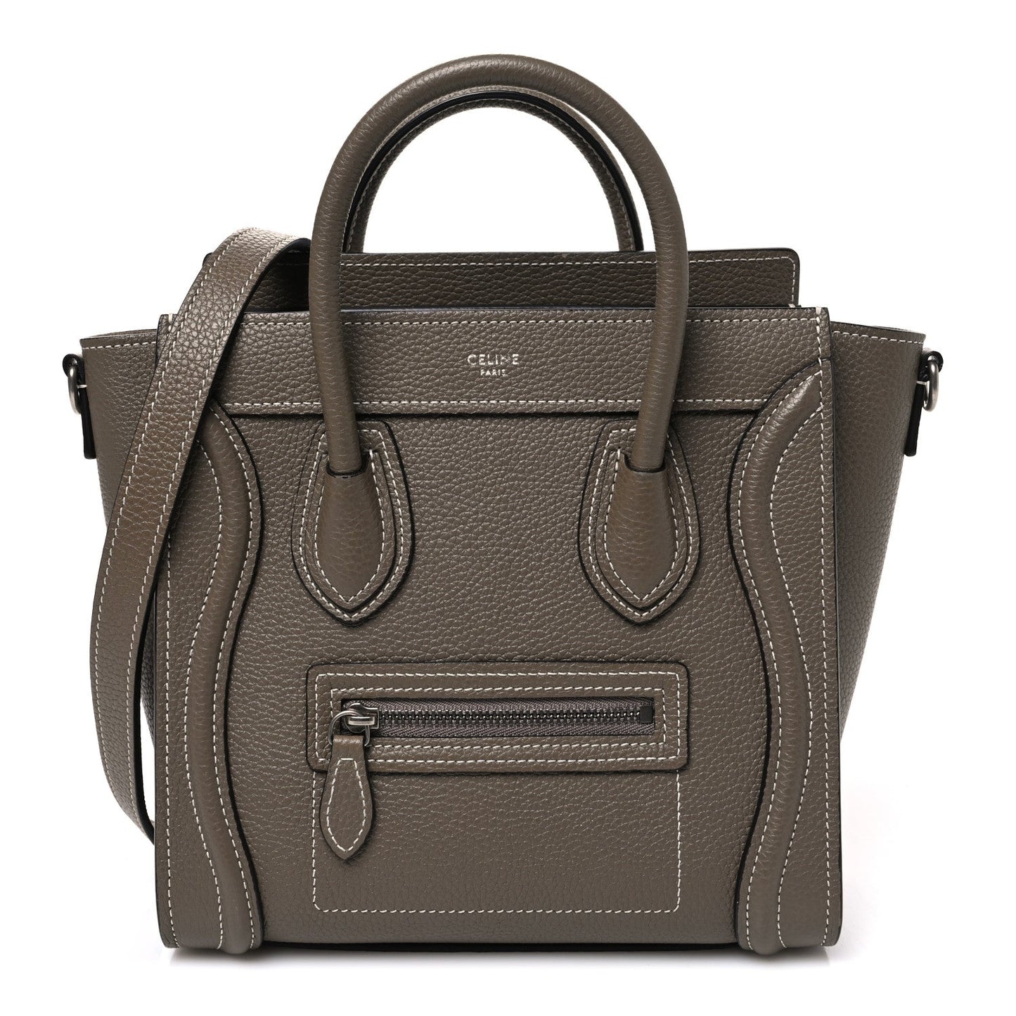 Drummed Calfskin Nano Luggage Souris
