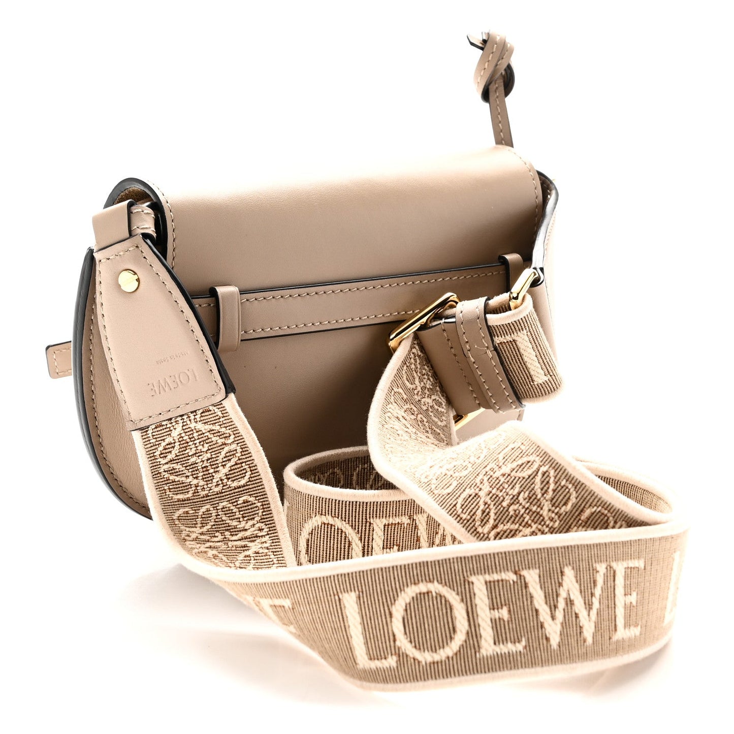 Calfskin Jacquard Mini Gate Dual Bag Clay
