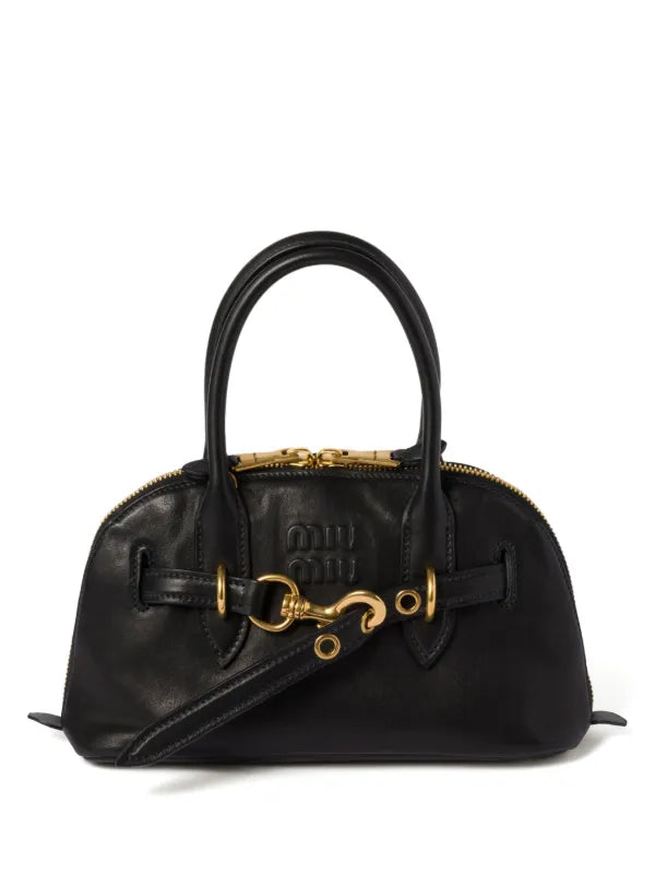 Briarwood Aventure Nappa Leather Top-handle Bag 33cm Black 231059