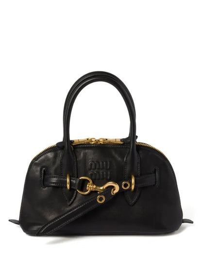 Briarwood Aventure Nappa Leather Top-handle Bag 33cm Black 231059