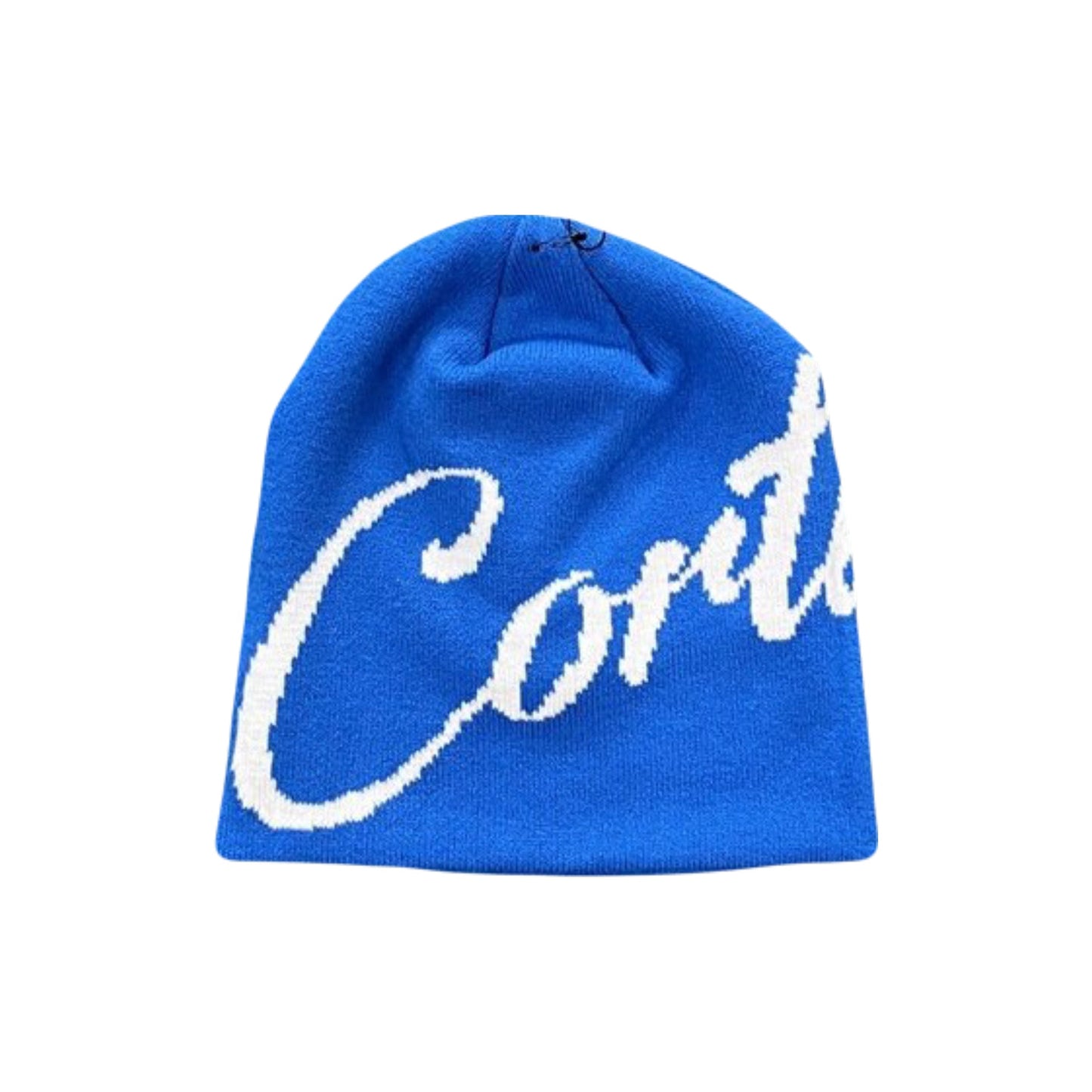 Berretto blu monogramma