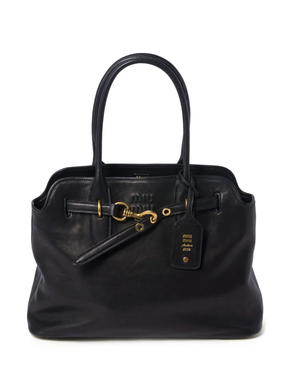 LARGE HANDBAG 40 IN BLACK CALFSKIN
