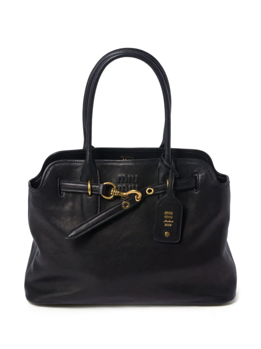 LARGE HANDBAG 40 IN BLACK CALFSKIN