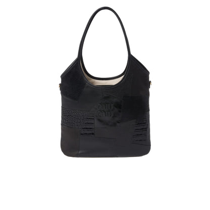 HOBO 40 TOTE IN PATCHWORK BLACK CALFSKIN