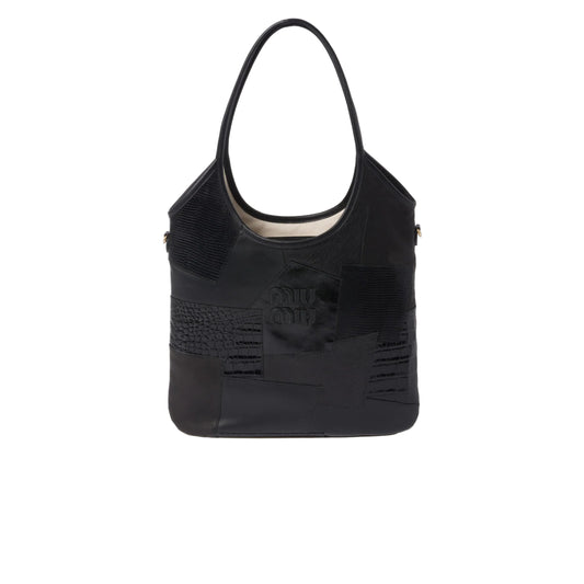 HOBO 40 TOTE IN PATCHWORK BLACK CALFSKIN