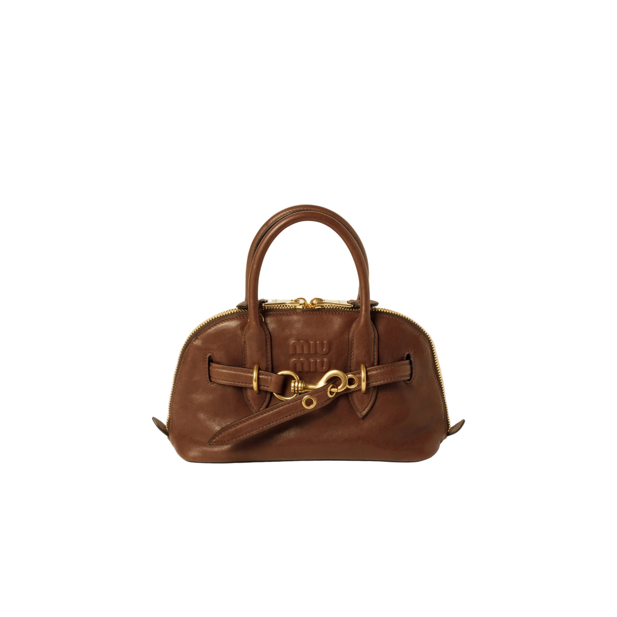 Briarwood Aventure Nappa Leather Top-handle Bag 28cm Brown 231057