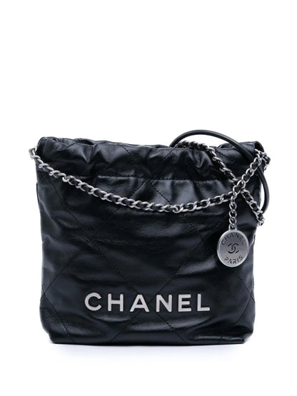 CHANEL22 Hand Bag In Black Silver Hardware Size 20x18x6 cm