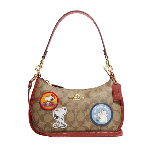 Coa Snoopy Co-Branded Armpit Bag With Long Shoulder Strap