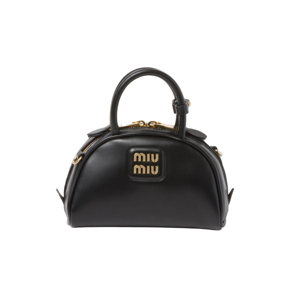 HALF - MOON BAG 18 IN BLACK CALFSKIN
