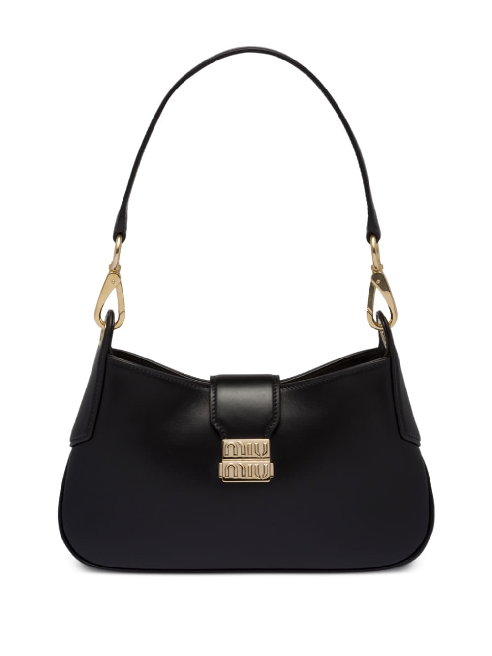 HOBO 28 CITY SHOUDER BAG IN BLACK CALFSKIN