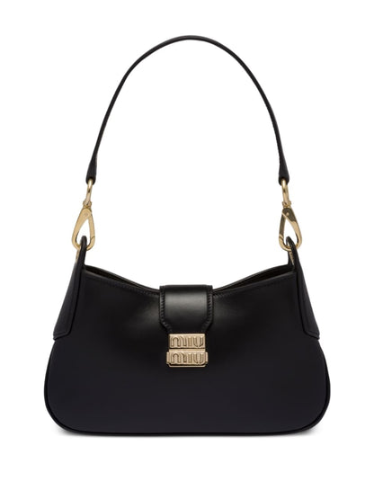 HOBO 28 CITY SHOUDER BAG IN BLACK CALFSKIN