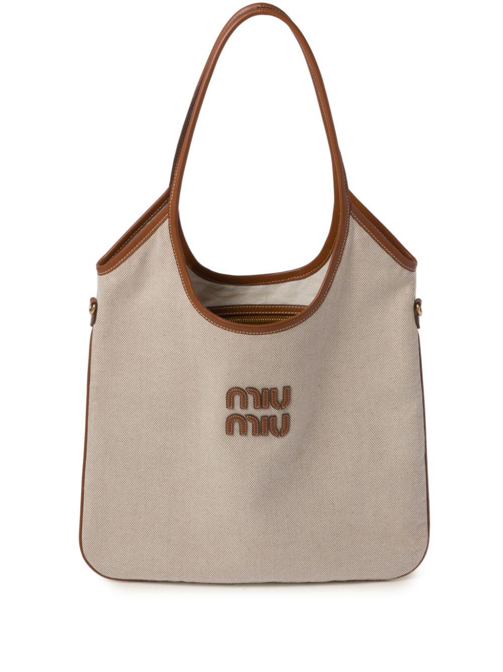 IVY 40 TOTE IN WHITE CANVAS