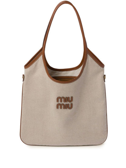 IVY 40 TOTE IN WHITE CANVAS