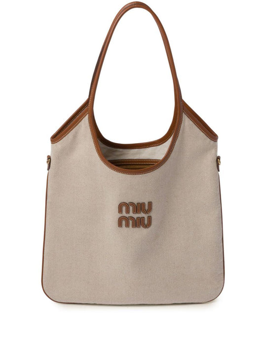 IVY 40 TOTE IN WHITE CANVAS