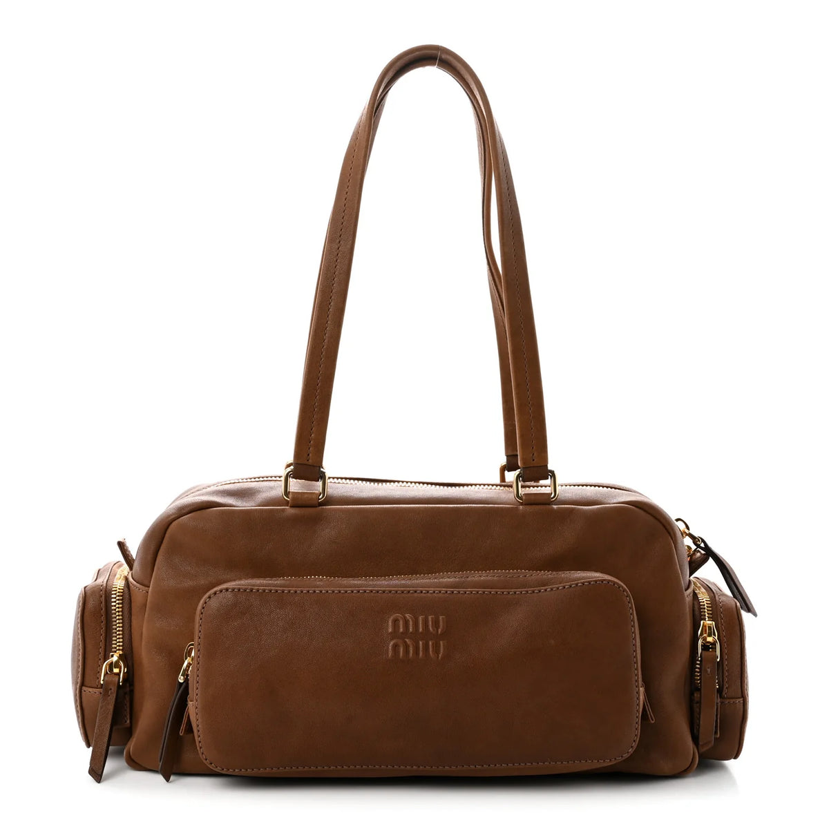JOIE HAND BAG 32 IN TAWNY BROWN CALFSKIN