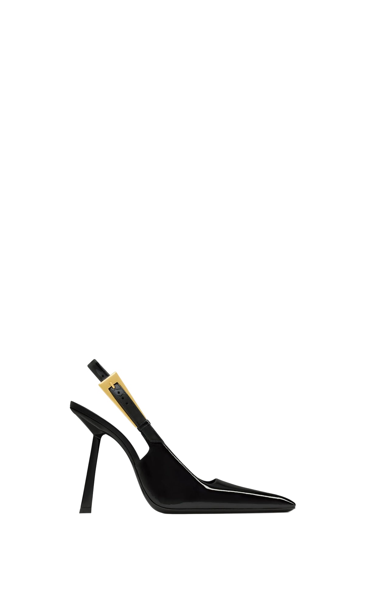 LEE SLINGBACK PUMPS 105 IN BLACK PATENT LEATHER