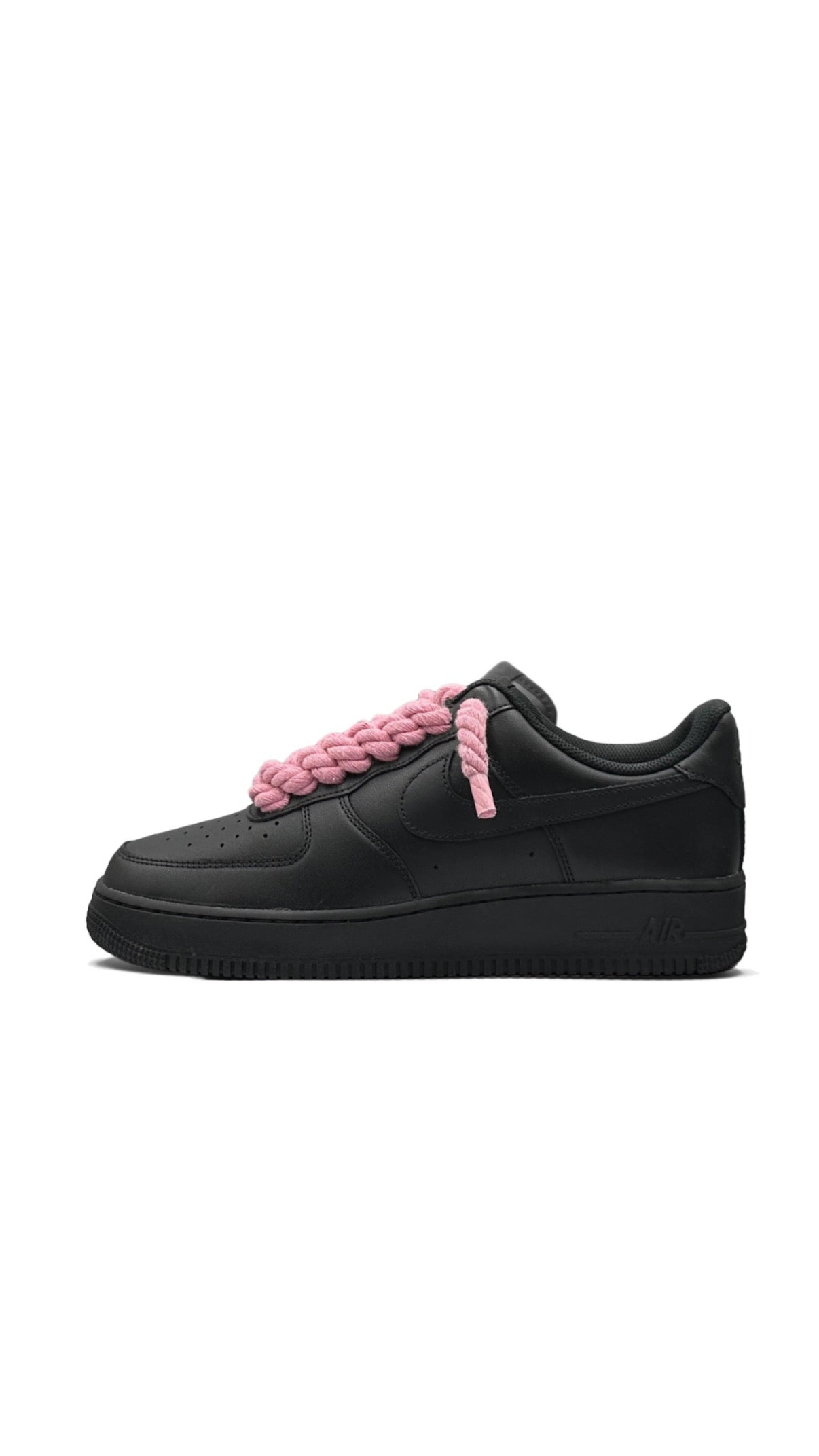 AF1 Black - Pink Rope Laces