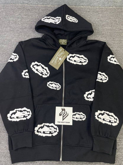 SUDADERA DENIM TEAR$ X CORTElZ