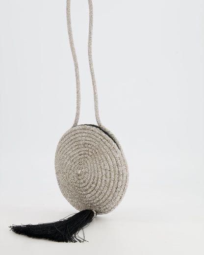 Nué Crystal Spiral Round Small Bag with Tassel Detail RRP £640