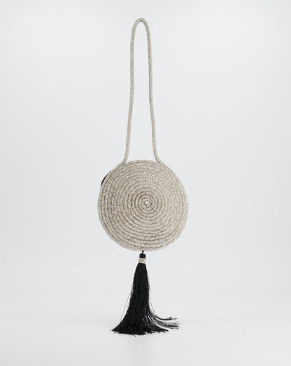 Nué Crystal Spiral Round Small Bag with Tassel Detail RRP £640