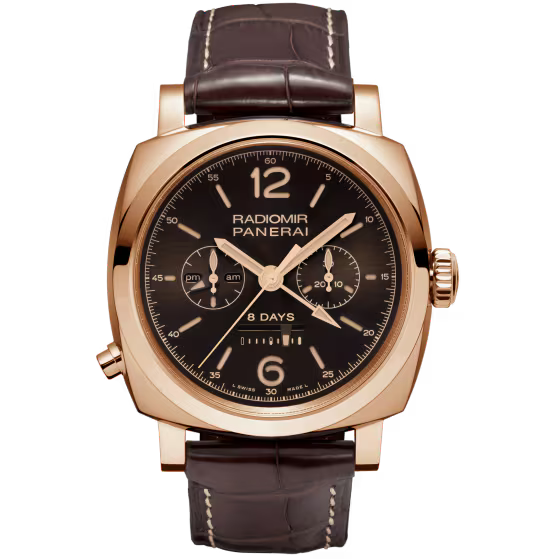 Panerai Radiomir 1940 Chrono Monopulsante 8 Days GMT Oro Rosso Brown