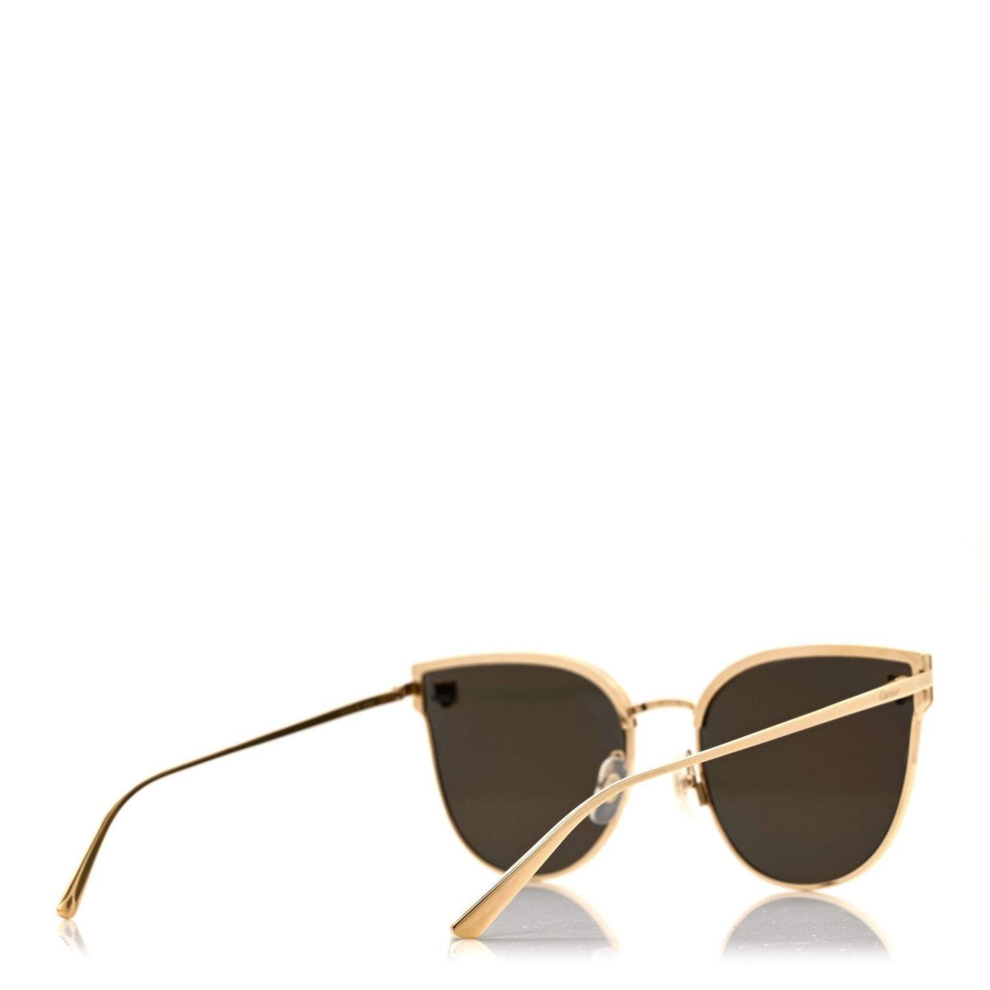 Panthere De Cartier Cat Eye Sunglasses Gold