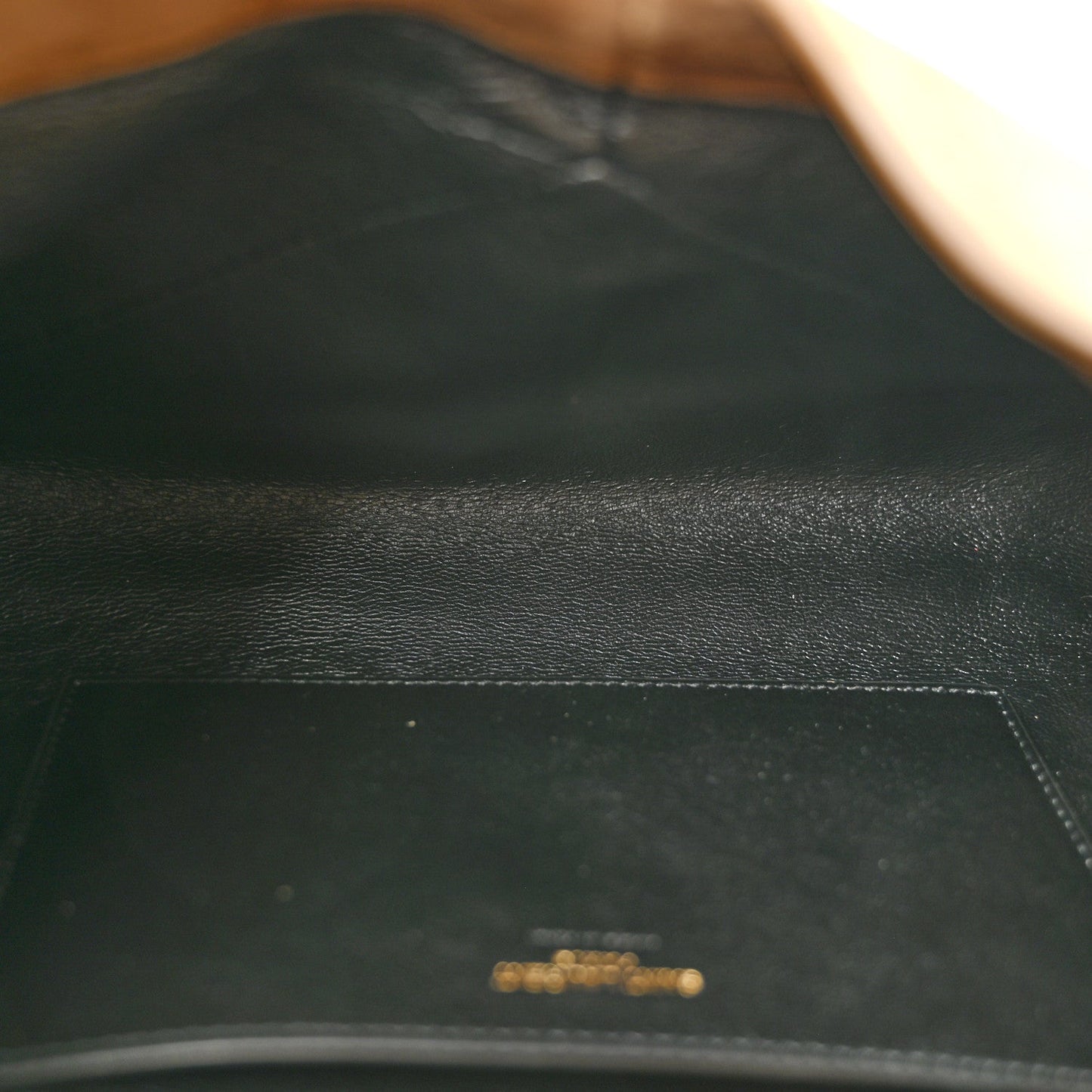 Suede Large Cassandre Envelope Pouch Golden Leaf