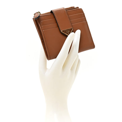 Calfskin Small Triangle Wallet Cognac
