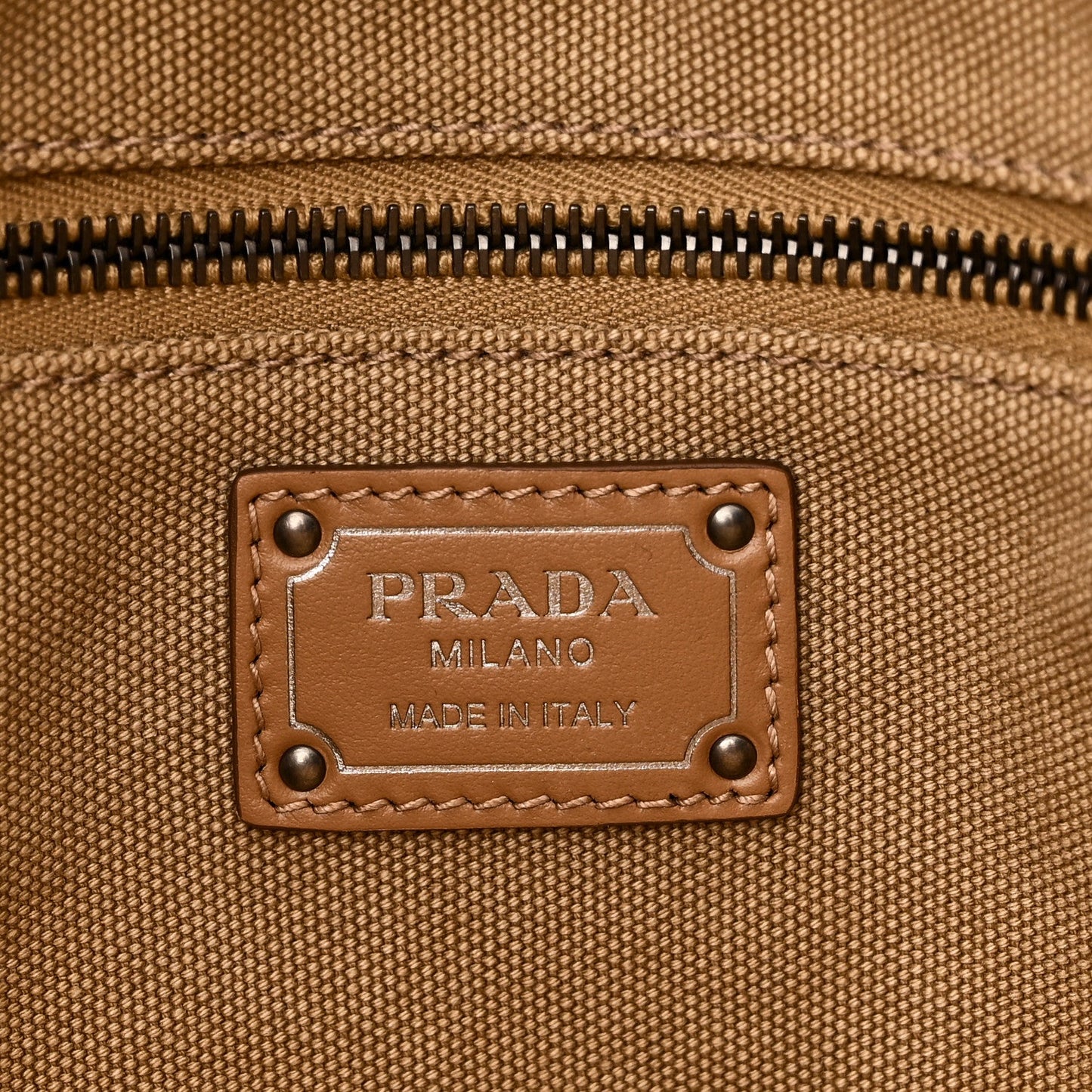 Canvas Calfskin Large Route Shoulder Bag Khaki